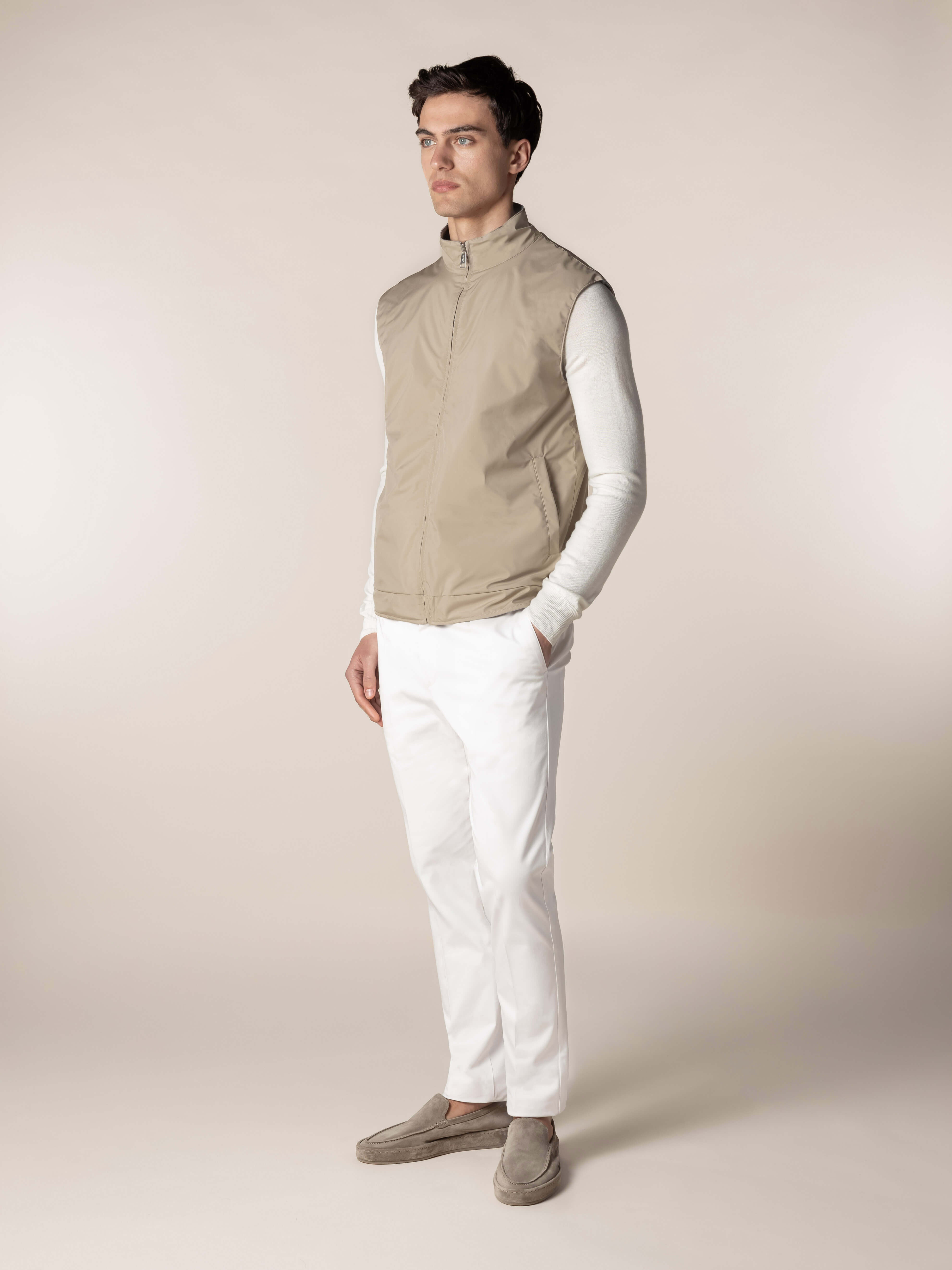 Reversible Resort Body Warmer Beige
