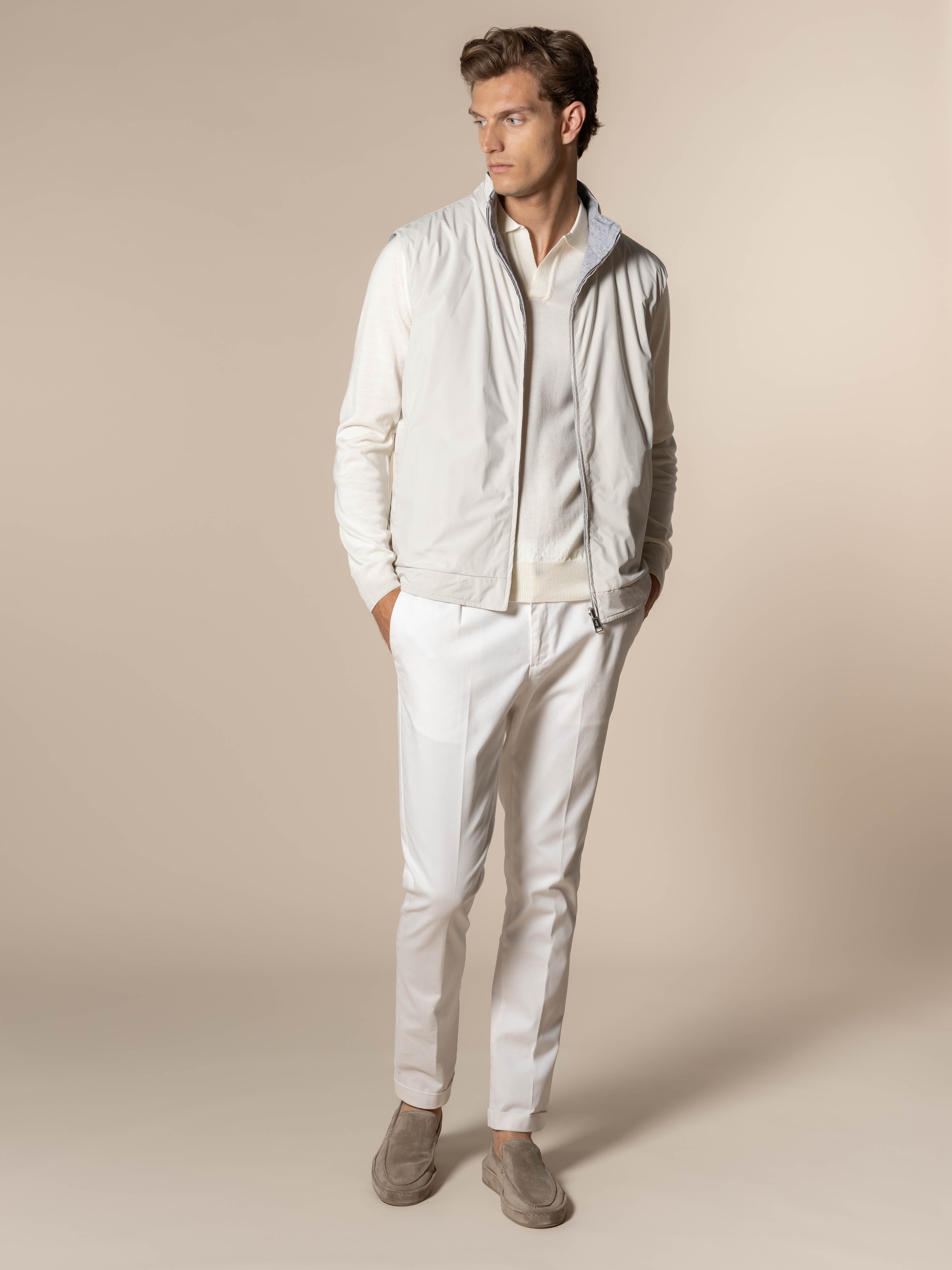 Reversible Resort Body Warmer Ecru