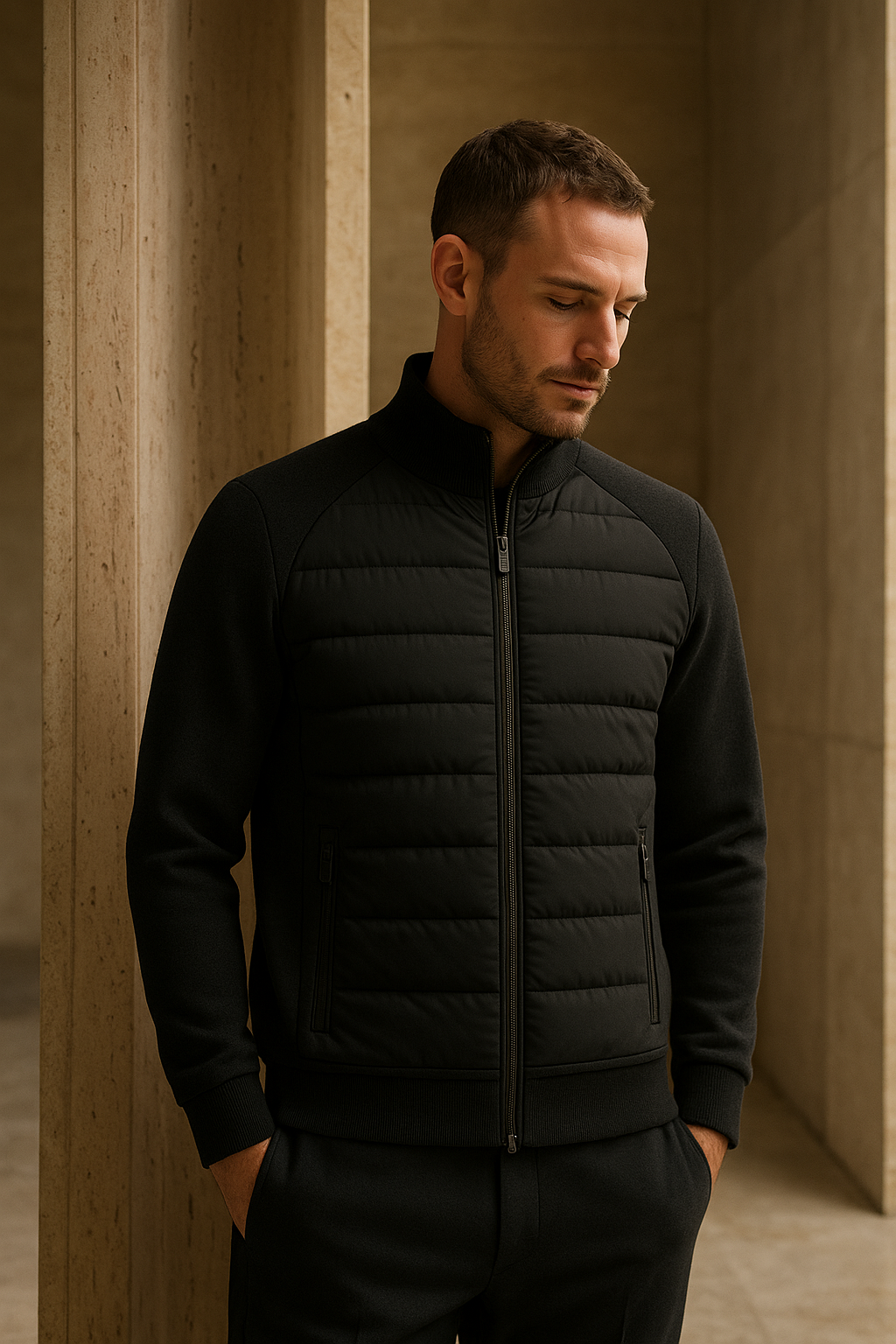 Bellori Wool Padded Jacket Black 4