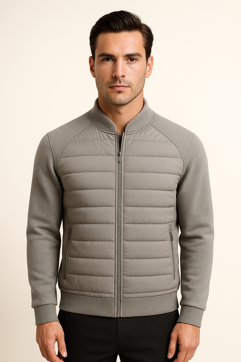 Bellori Wool Padded Jacket Grey 1