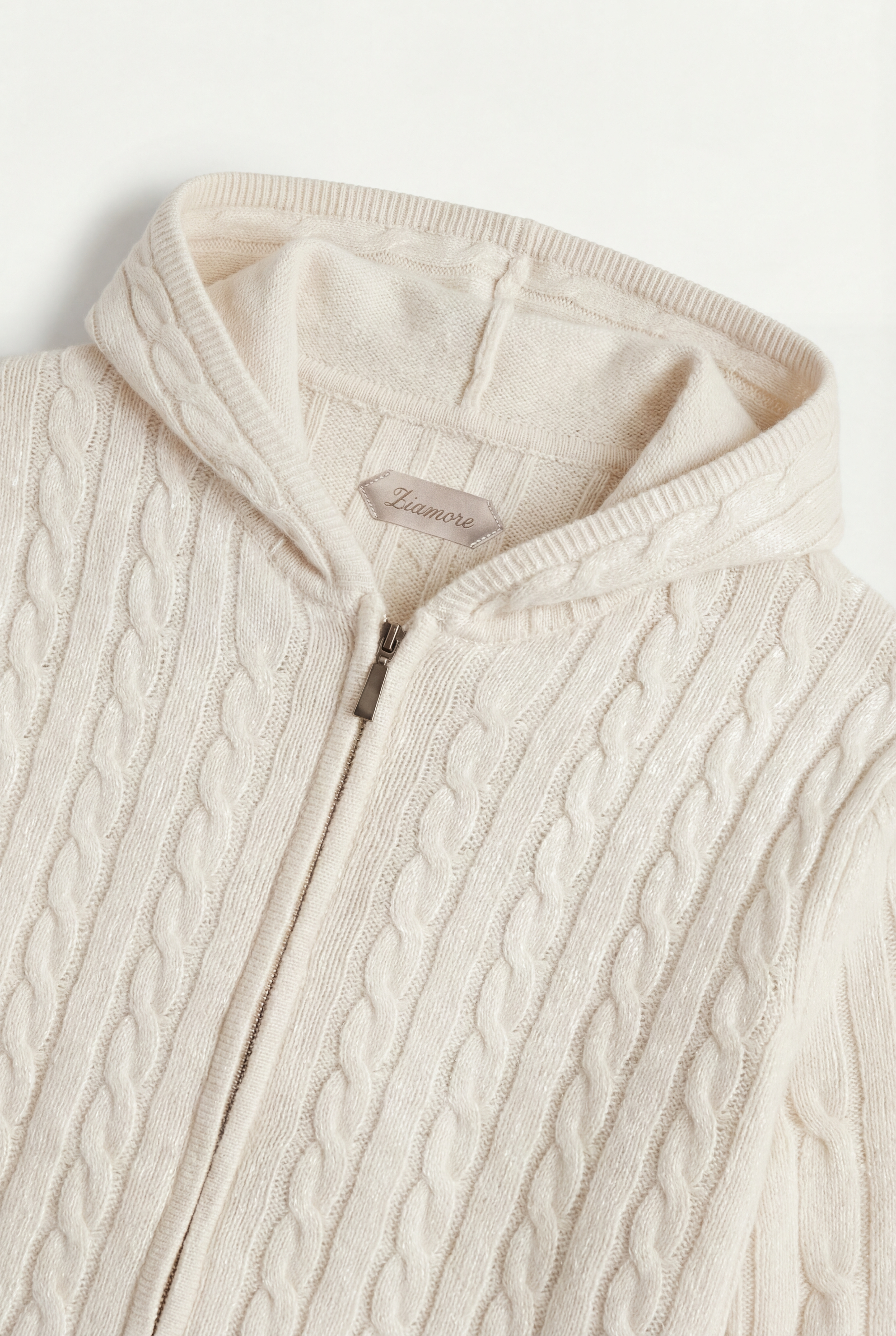 Como Cashmere Hoodie Beige