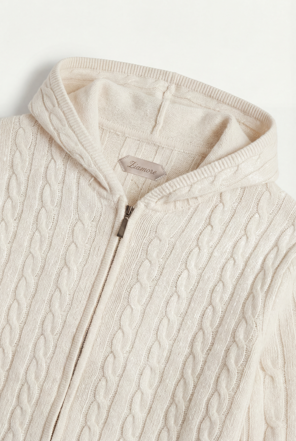 Como Cashmere Hoodie Beige