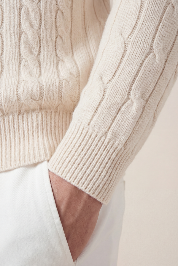 Como Cashmere Hoodie Beige