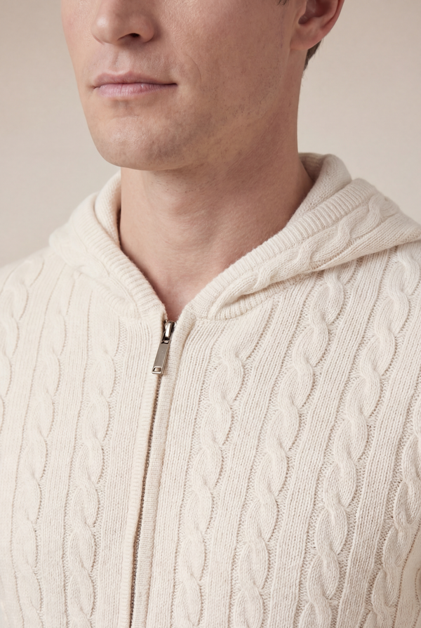 Como Cashmere Hoodie Beige