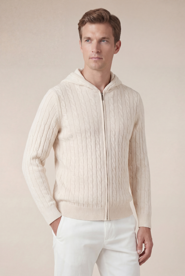 Como Cashmere Hoodie Beige