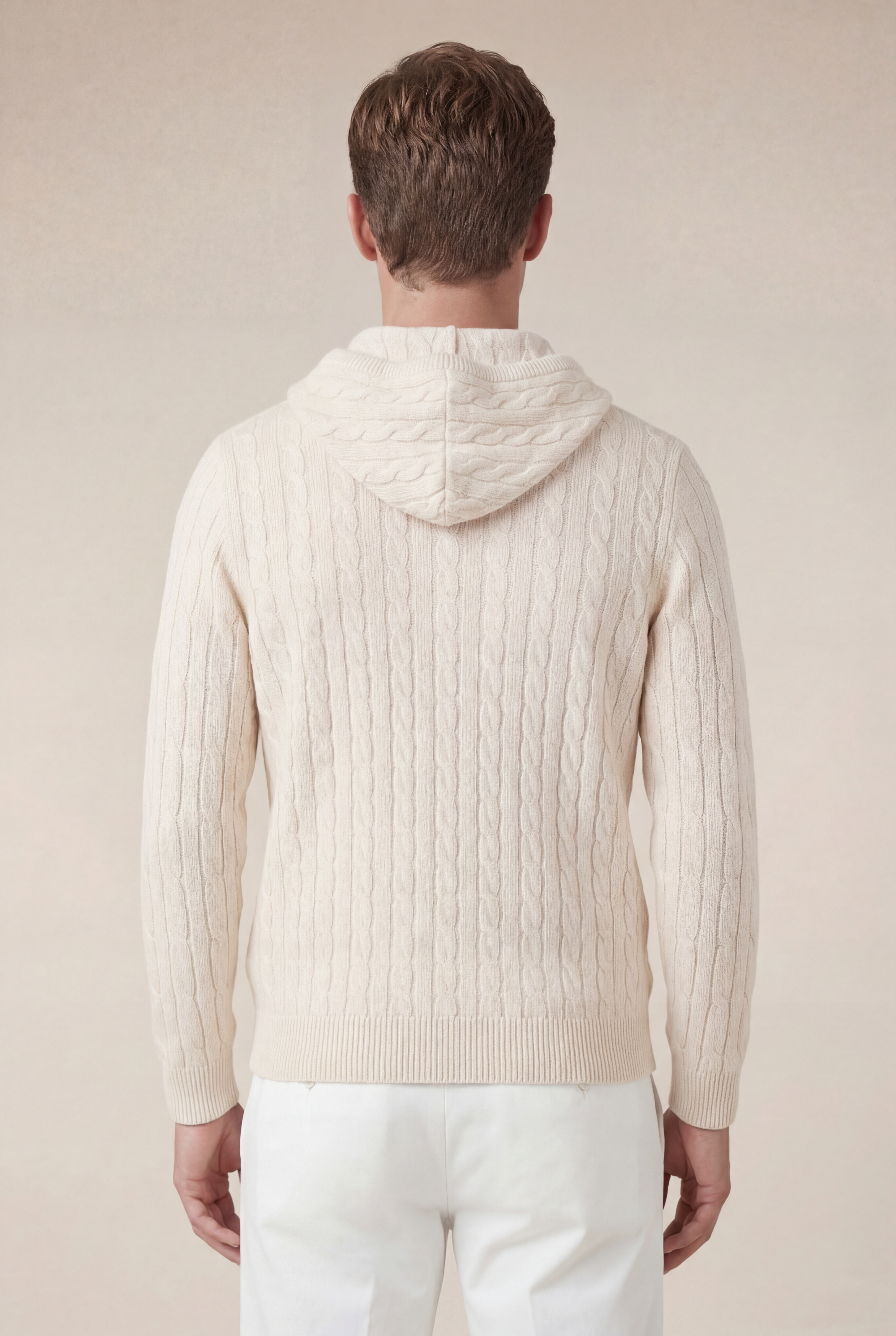 Como Cashmere Hoodie Beige