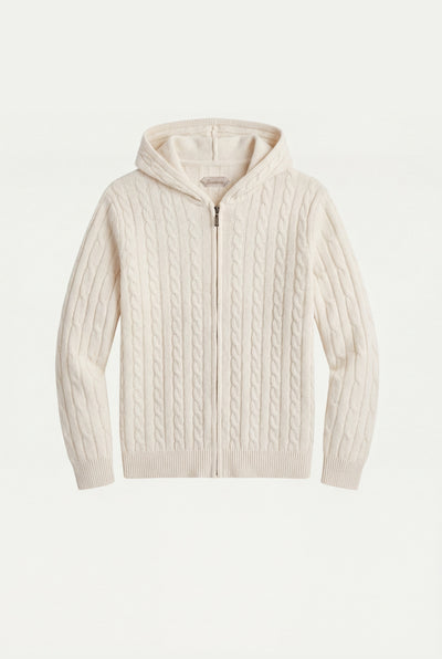 Como Cashmere Hoodie Beige