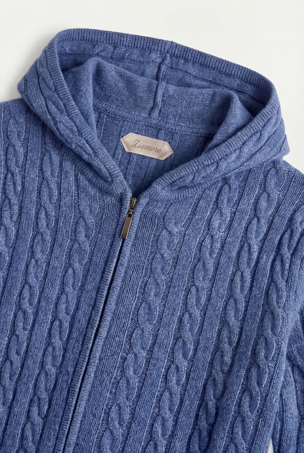 Como Cashmere Hoodie Blue