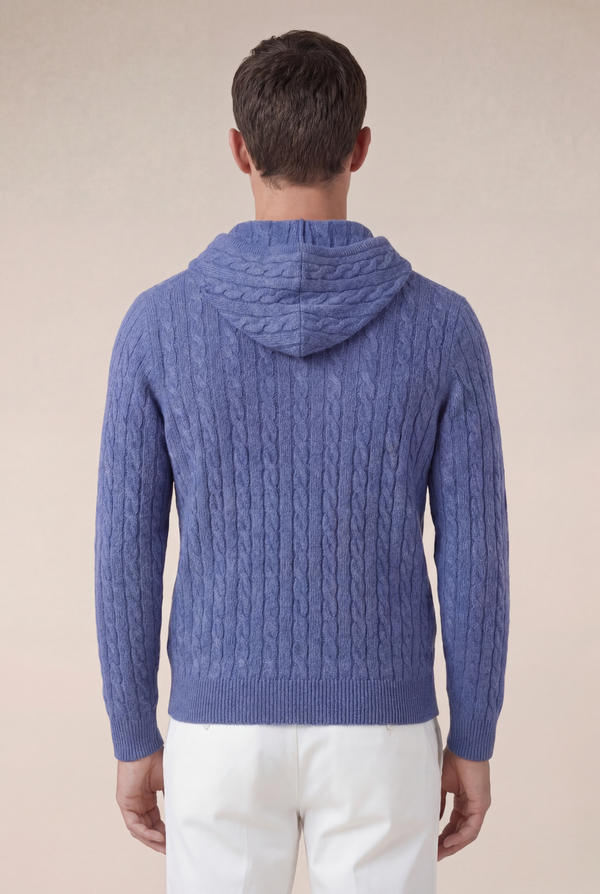 Como Cashmere Hoodie Blue