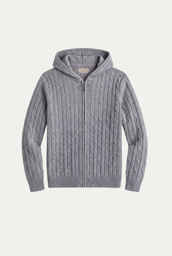 Como Cashmere Hoodie Grey