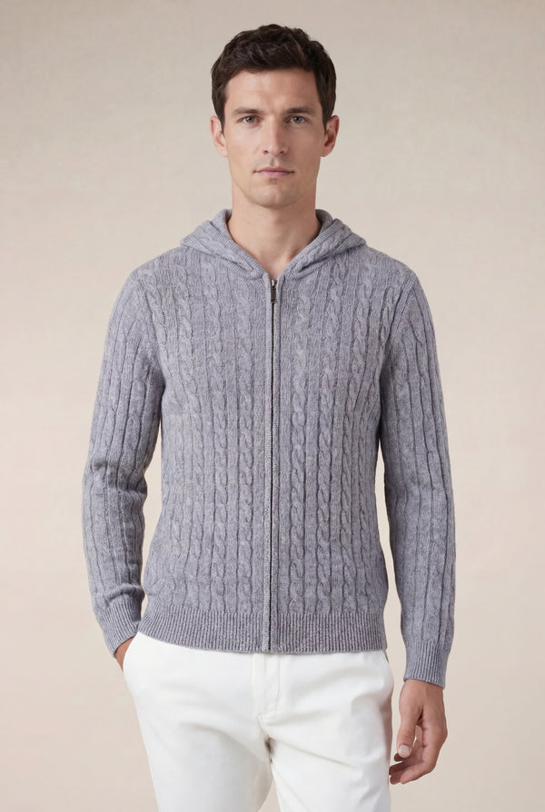 Como Cashmere Hoodie Grey