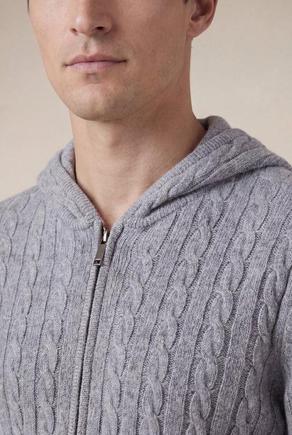 Como Cashmere Hoodie Grey
