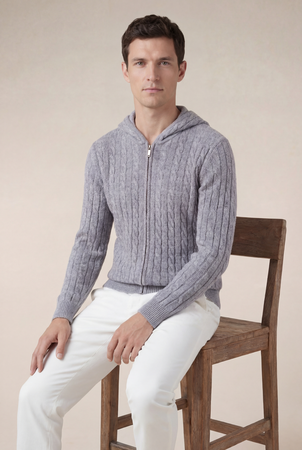 Como Cashmere Hoodie Grey