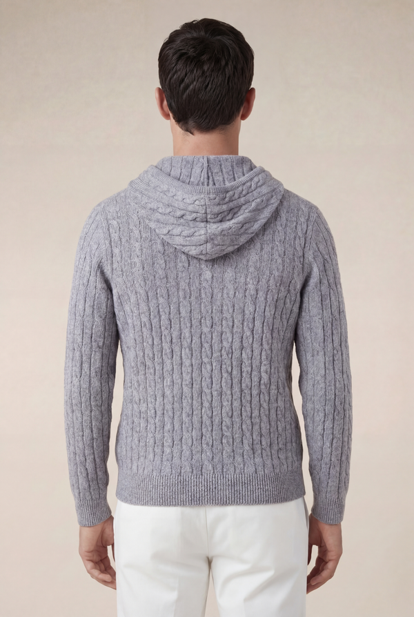 Como Cashmere Hoodie Grey