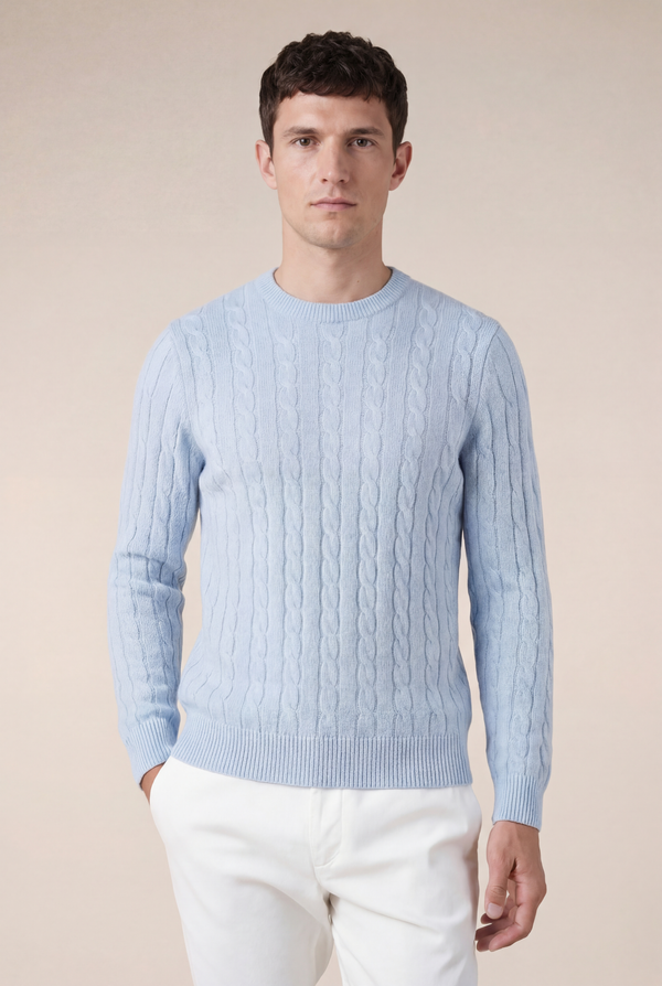 Como Cashmere Knit Baby Blue