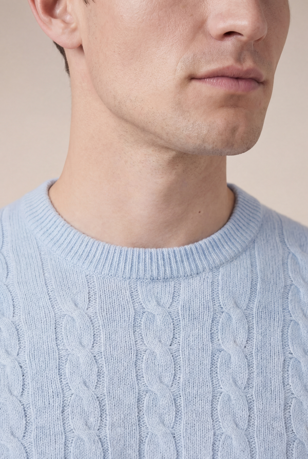 Como Cashmere Knit Baby Blue