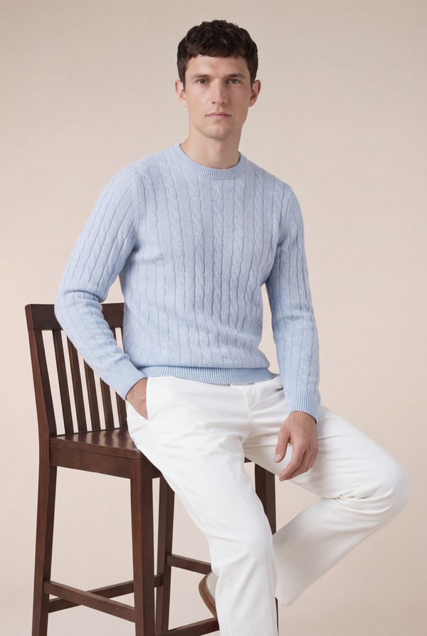 Como Cashmere Knit Baby Blue