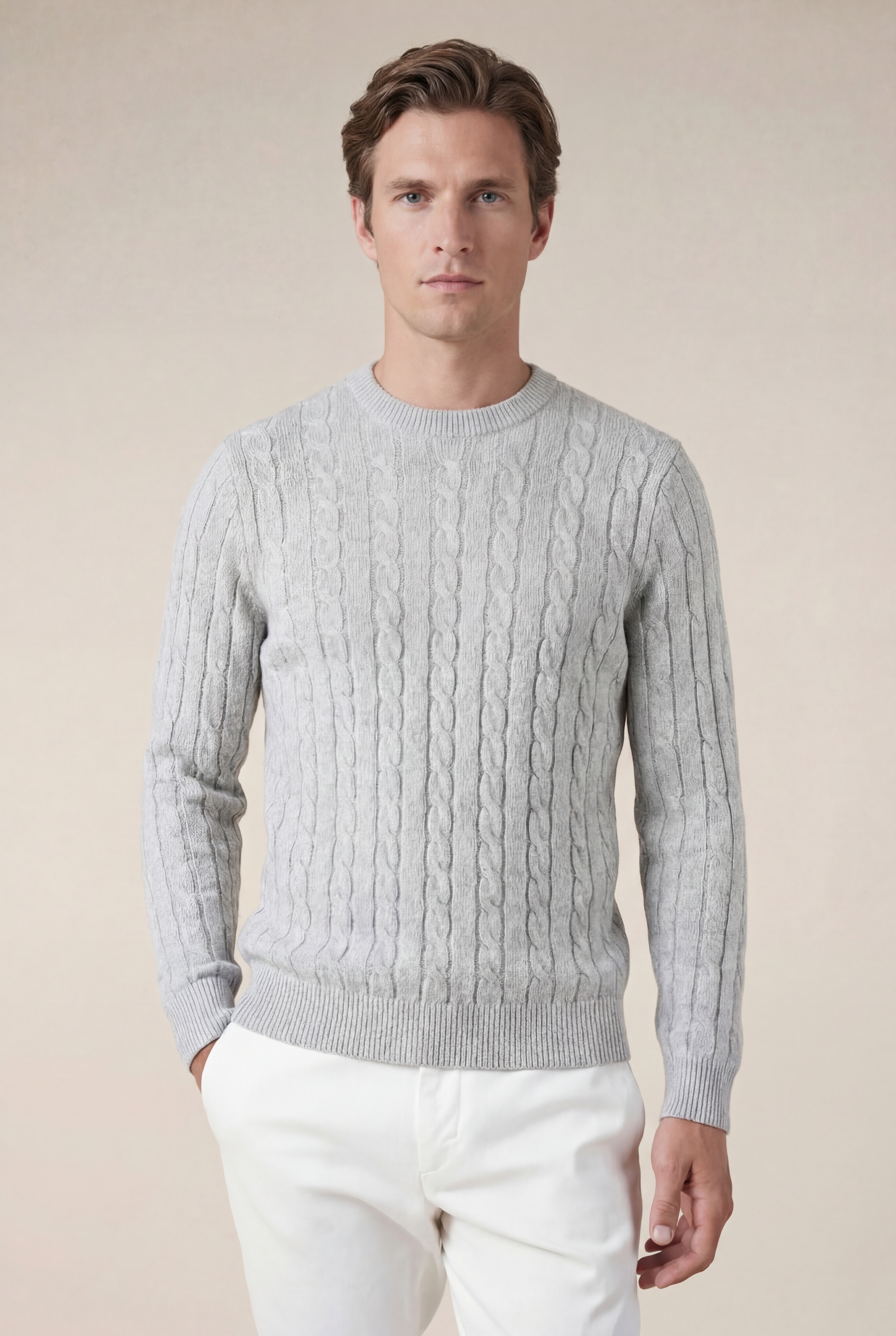 Como Cashmere Knit Light Grey