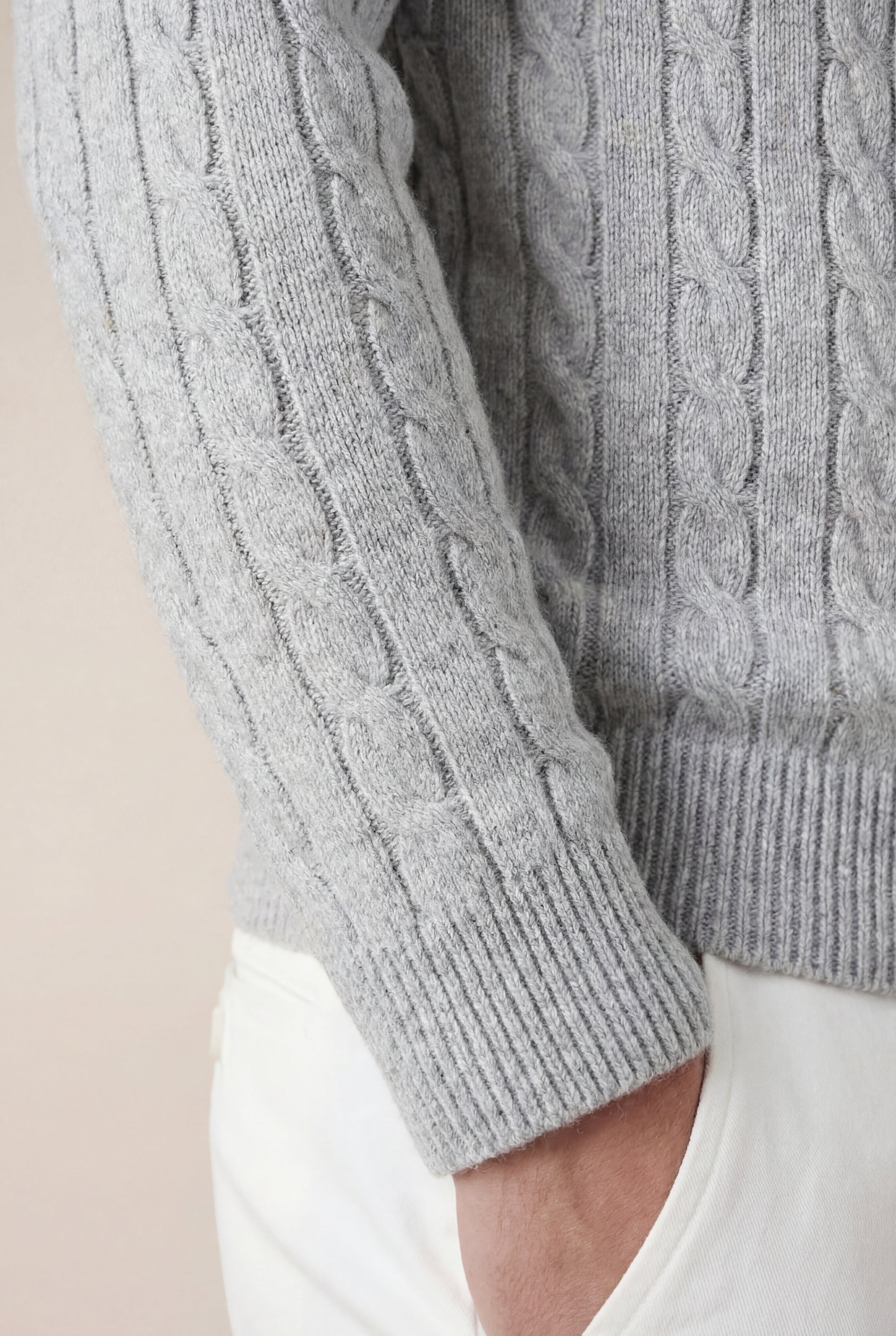 Como Cashmere Knit Light Grey