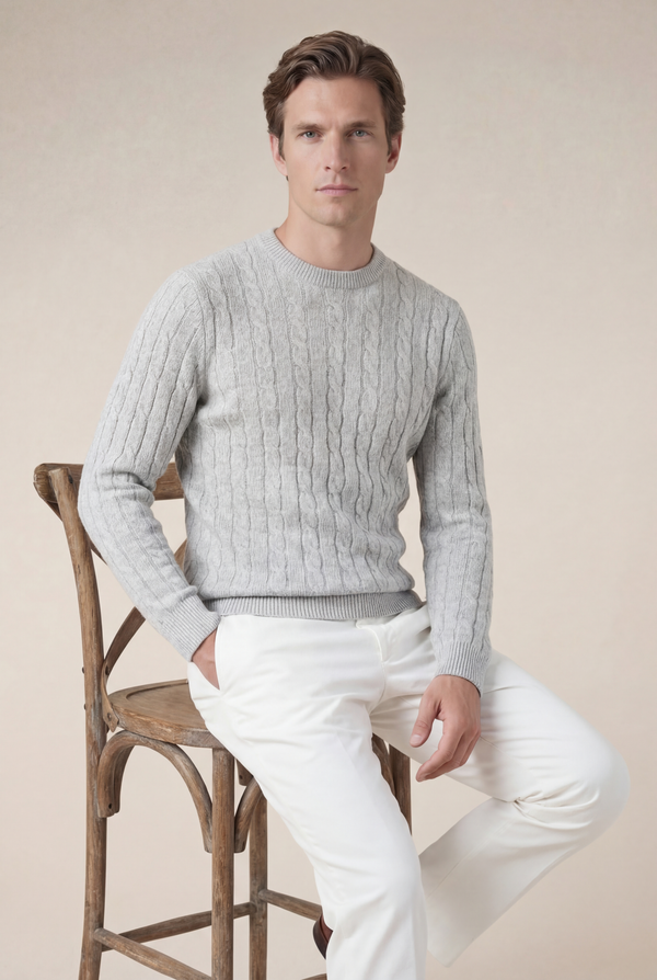 Como Cashmere Knit Light Grey