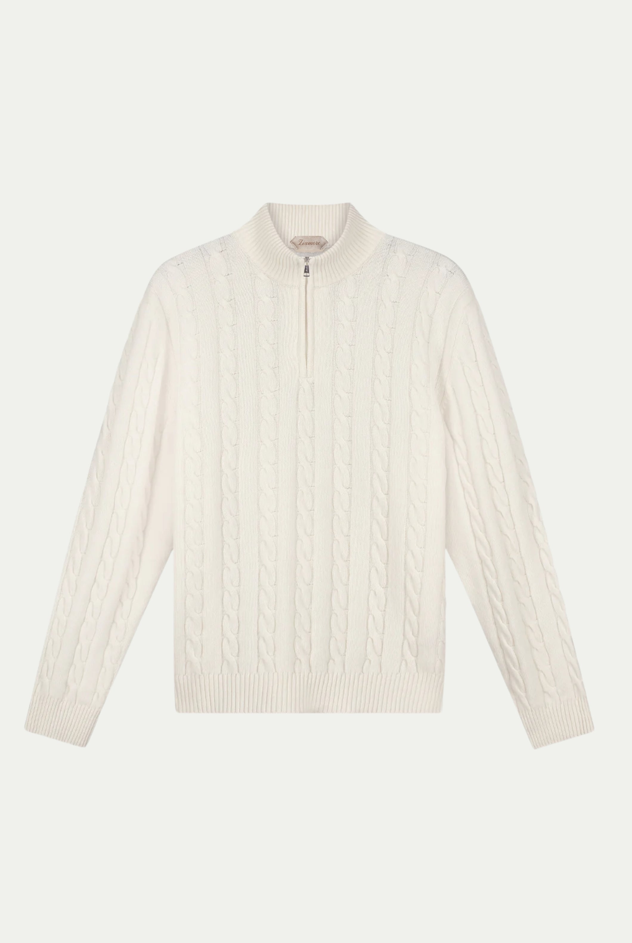 Como Cashmere Quarter Zip Beige