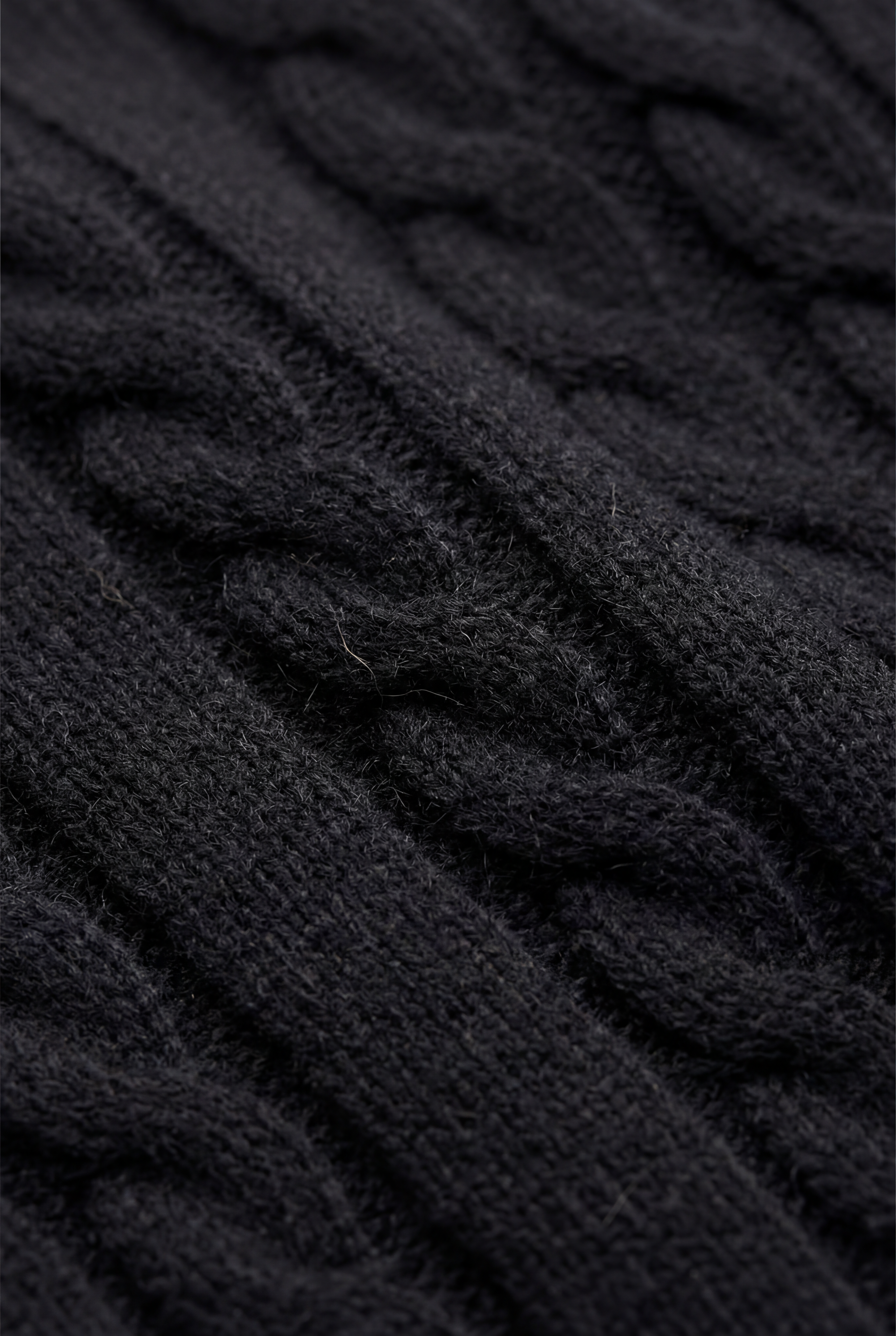 Como Cashmere Quarter Zip Black