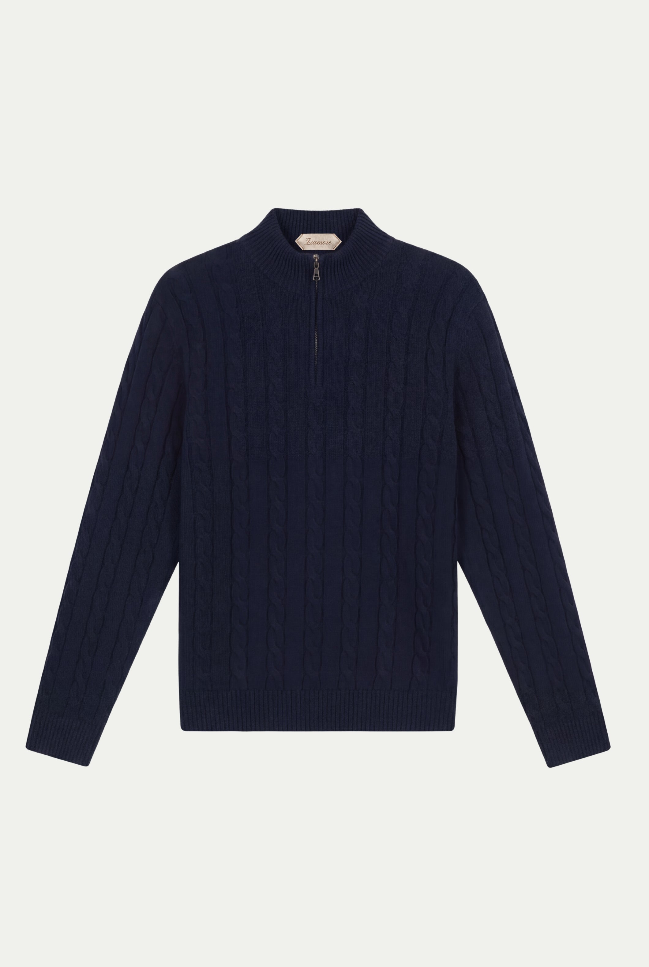 Como Cashmere Quarter Zip Navy