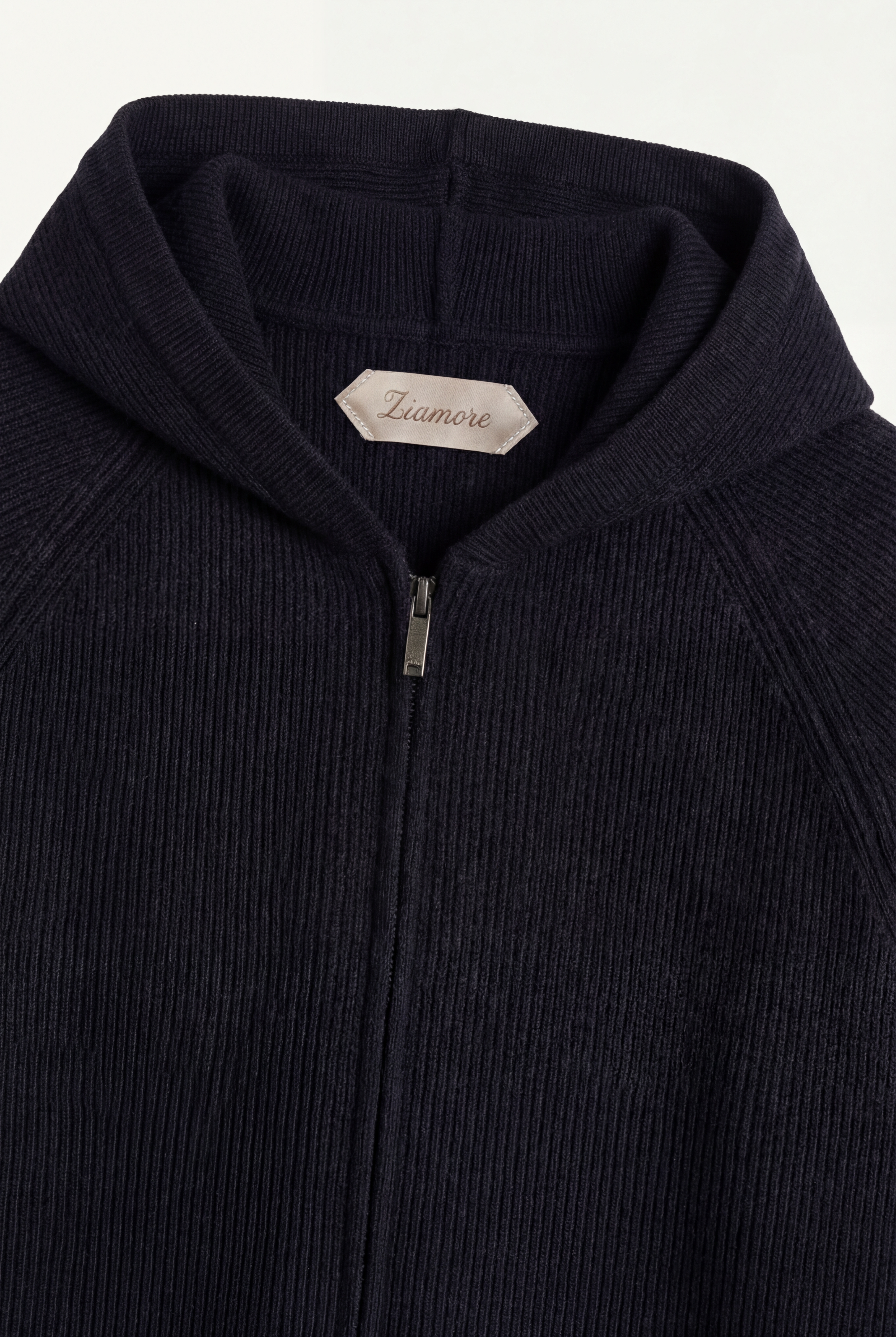Cortina Cashmere Zip Hoodie Black