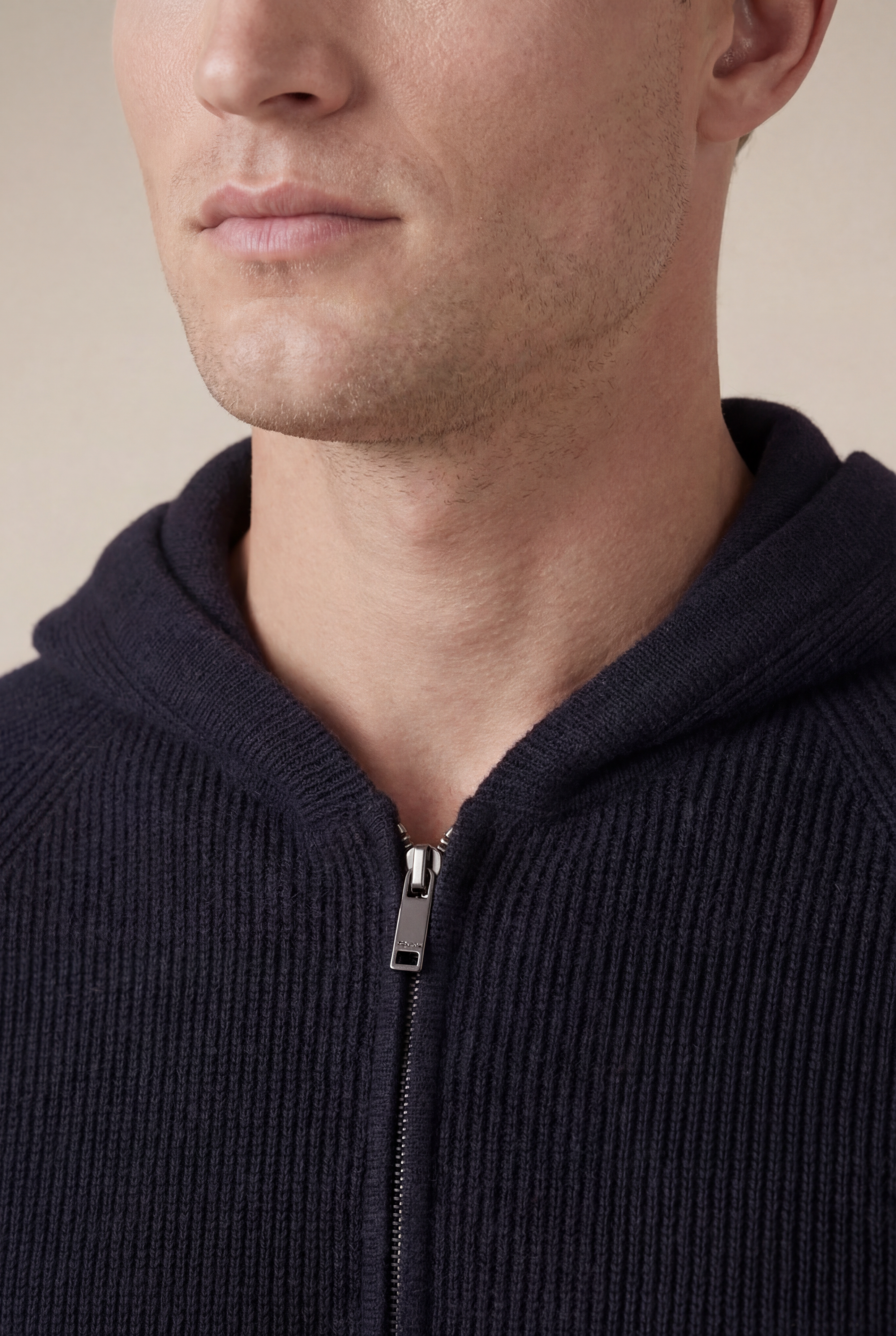 Cortina Cashmere Zip Hoodie Black