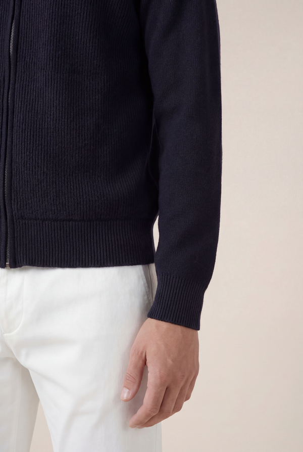 Cortina Cashmere Zip Hoodie Black