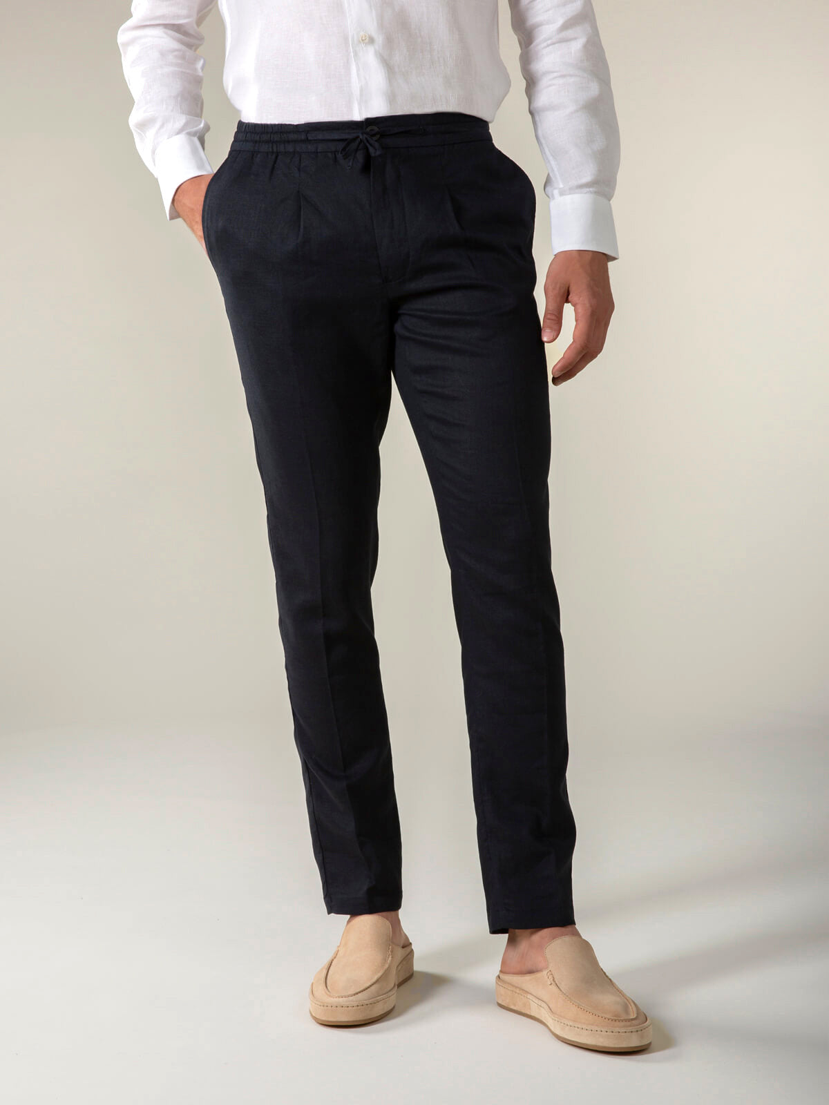 Linen Seaside Pants Navy