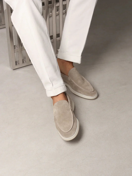 Suede Summer Loafer Light Gray