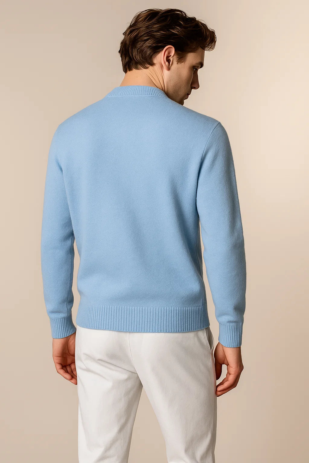 Laurenti cashmere crewneck Baby Blue 2