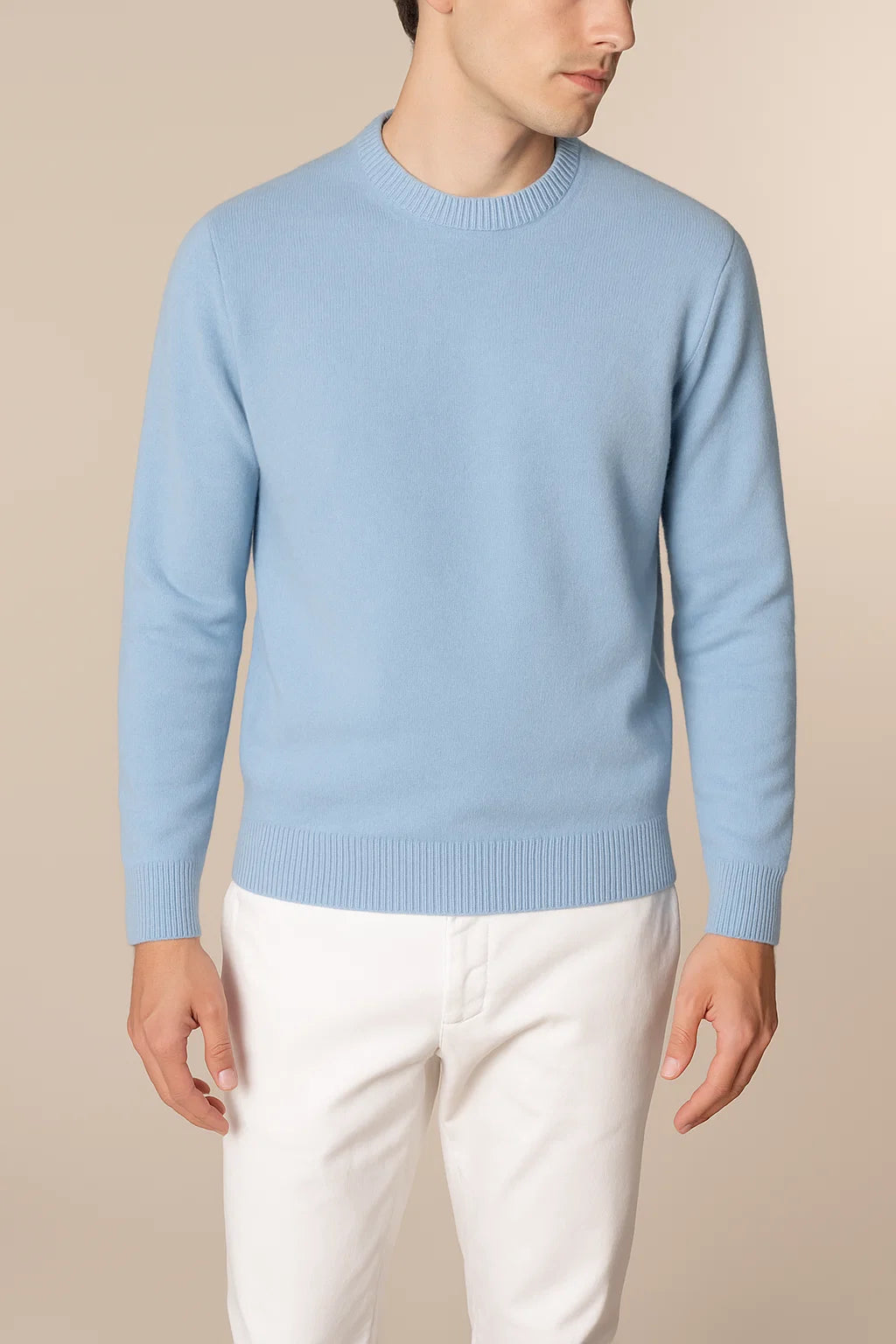 Laurenti cashmere crewneck Baby Blue 3