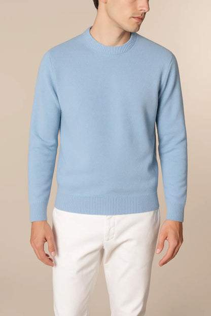 Laurenti cashmere crewneck Baby Blue 3