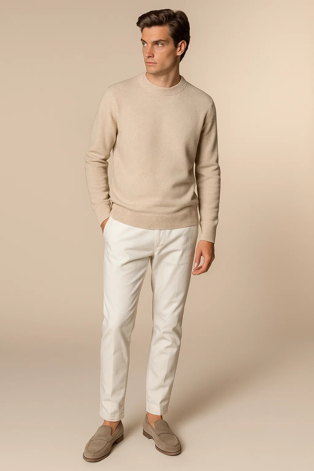 Laurenti cashmere crewneck Beige 1