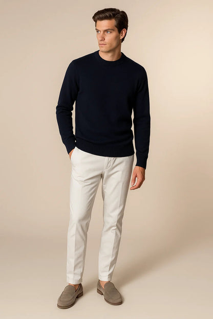 Laurenti cashmere crewneck Navy 1