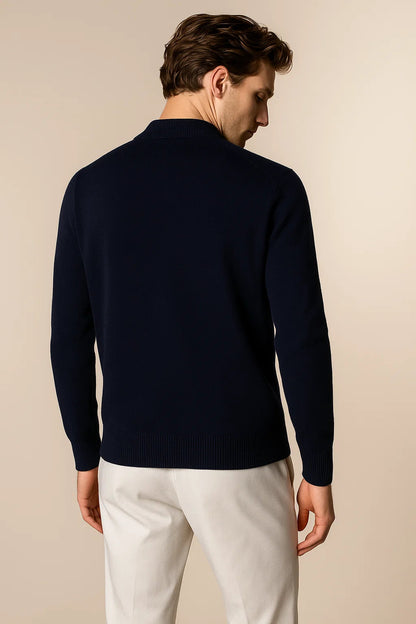 Laurenti cashmere crewneck Navy 2