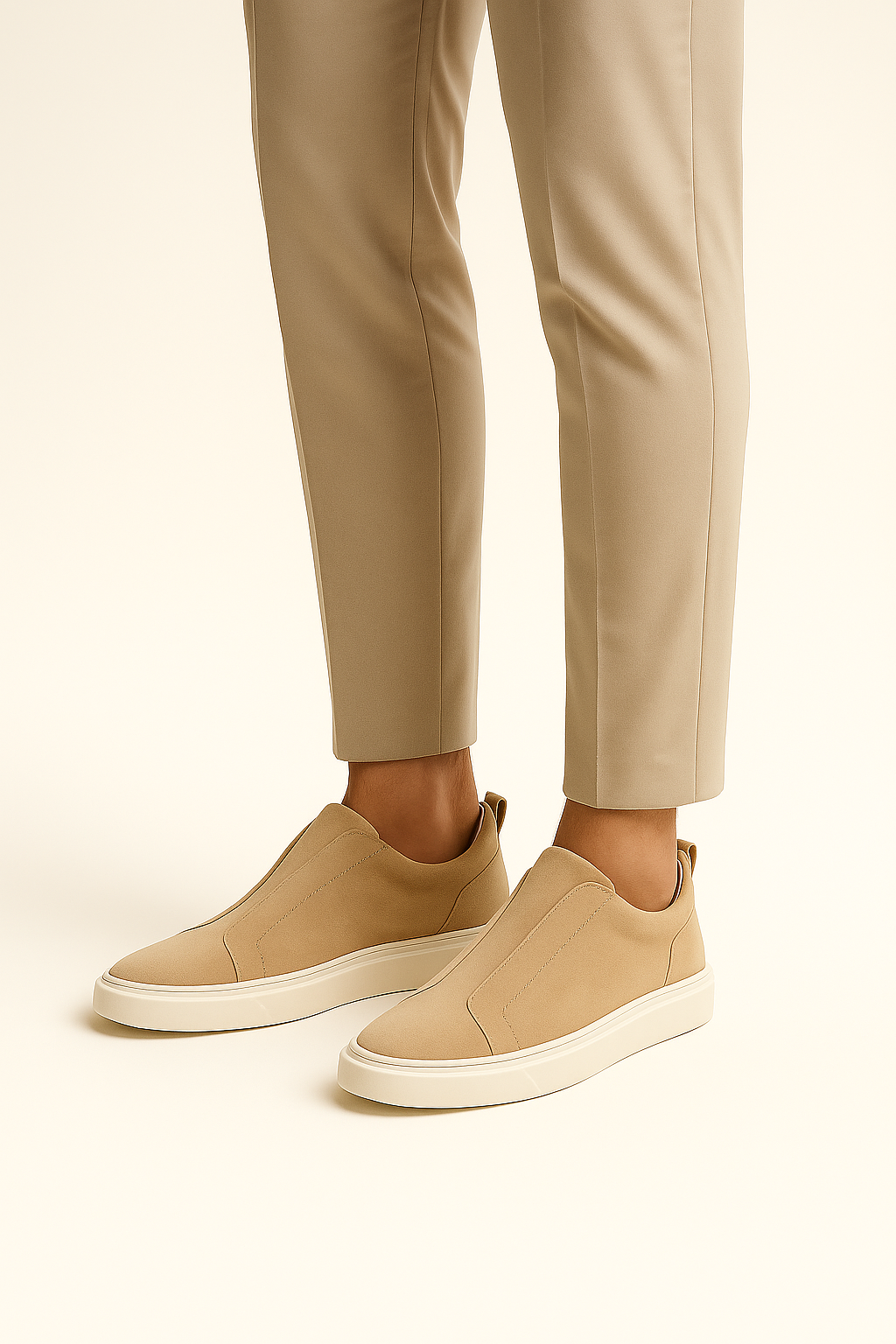 LeoMar V1 Suede Slip-On Beige 1