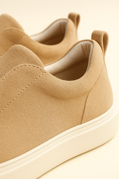 LeoMar V1 Suede Slip-On Beige 4