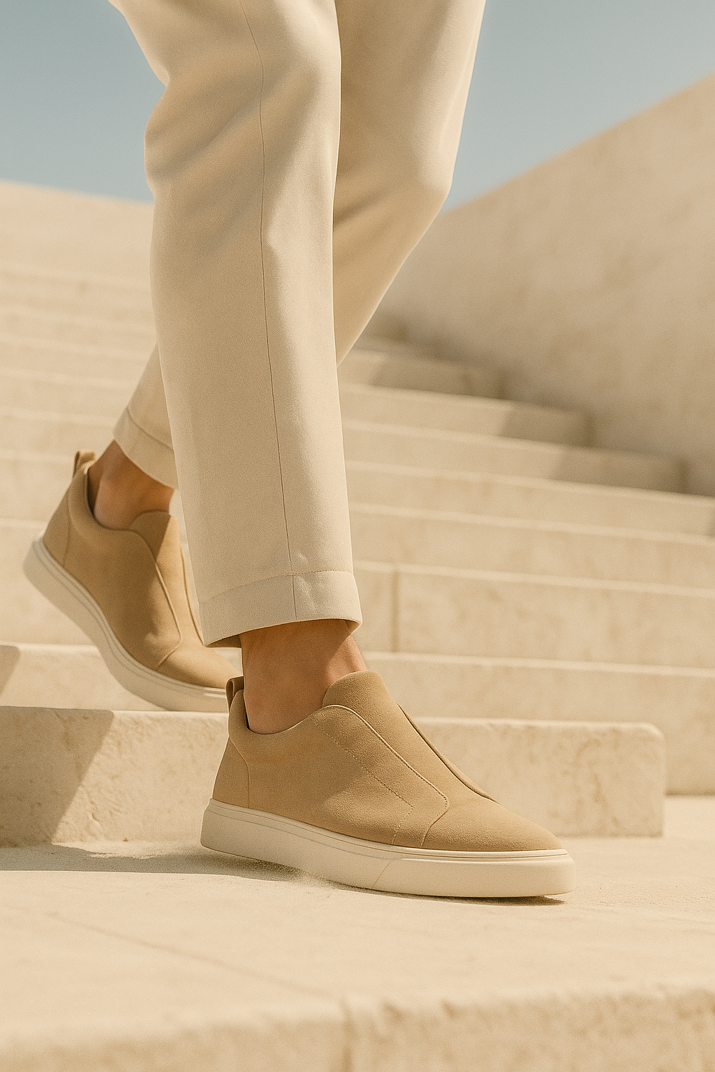 LeoMar V1 Suede Slip-On Beige 5