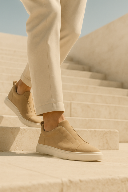LeoMar V1 Suede Slip-On Beige 5