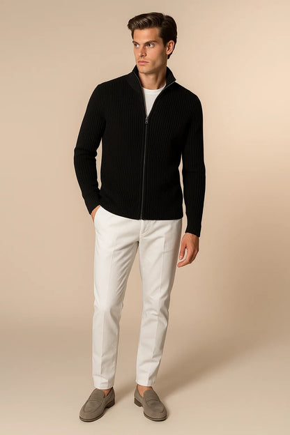 Lusciano Cashmere Cardigan Black 1