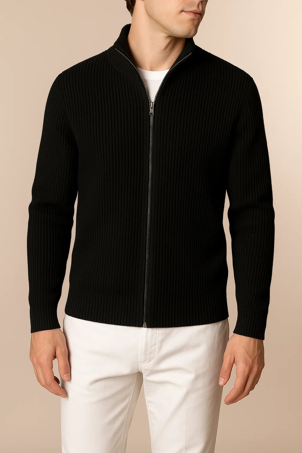 Lusciano Cashmere Cardigan Black 2