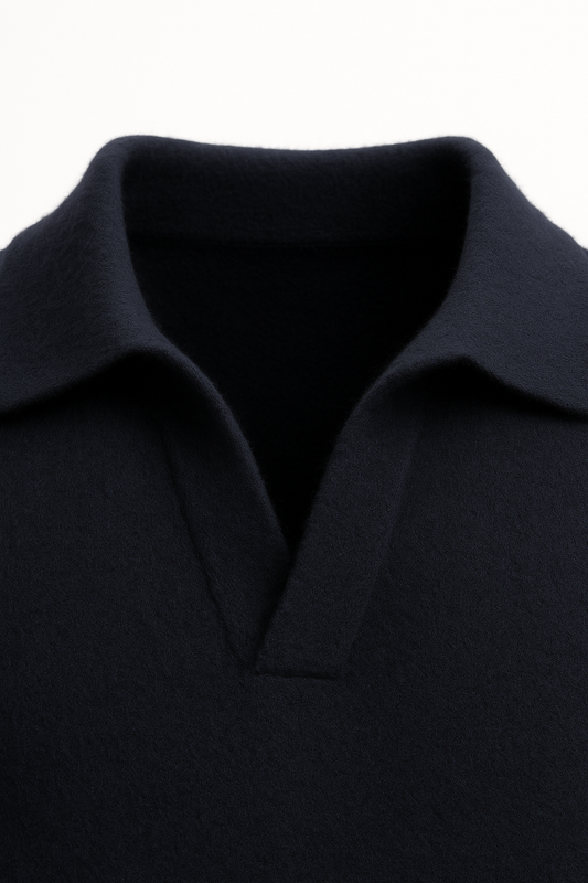 Marencio Cashmere Polo Knit Navy 3