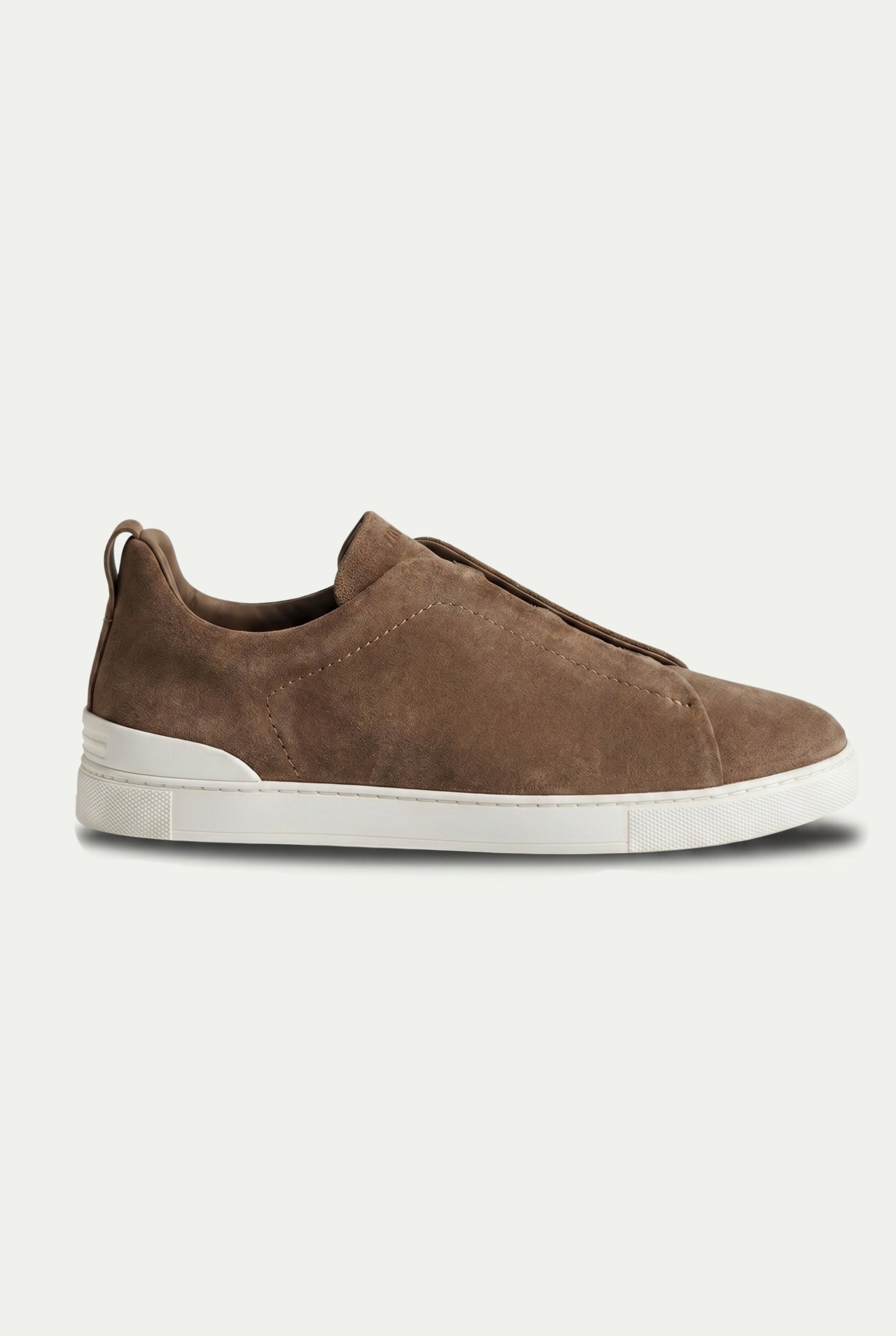 Monaco Suede Triple Stitch Taupe