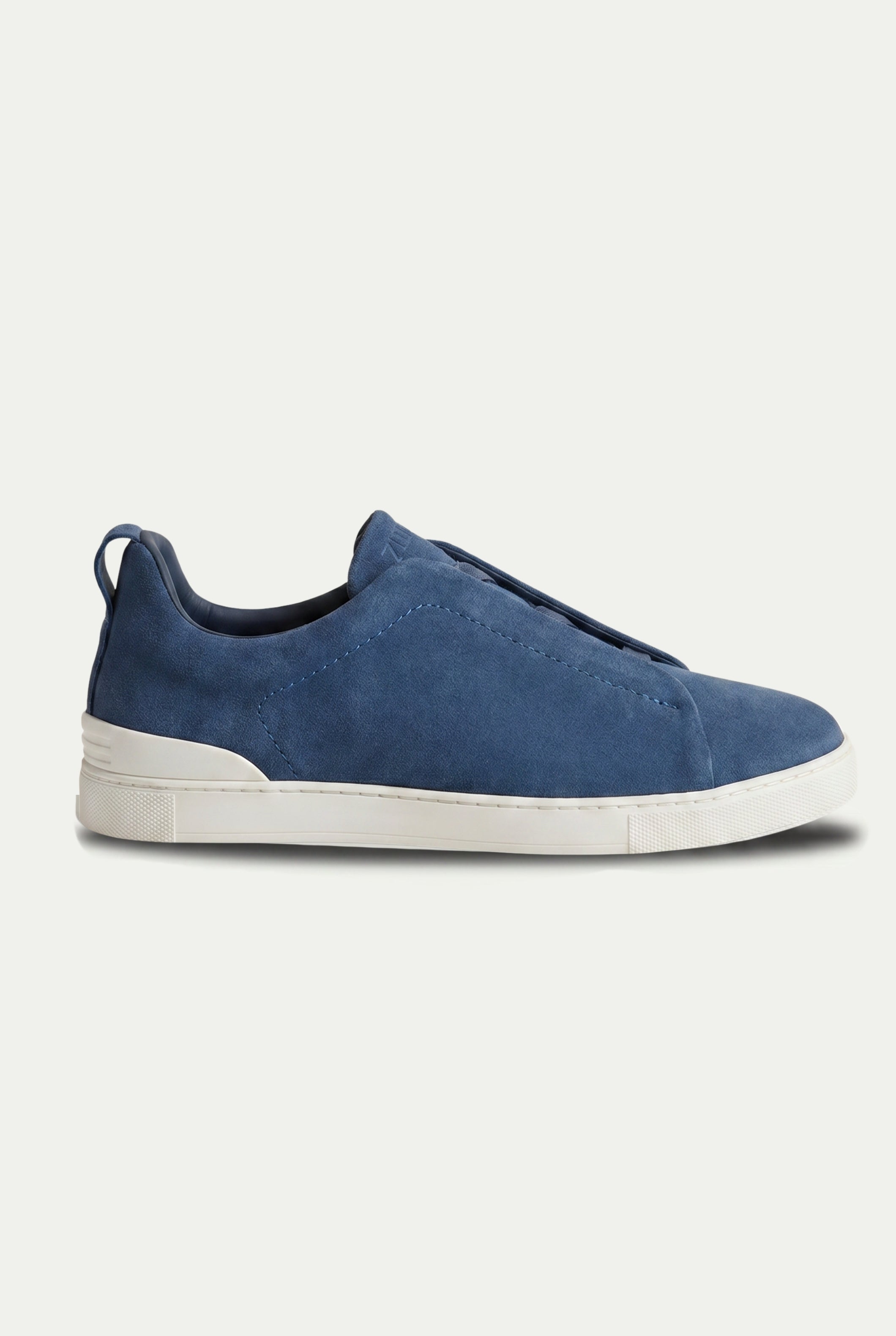 Monaco Suede Triple Stitch Blue