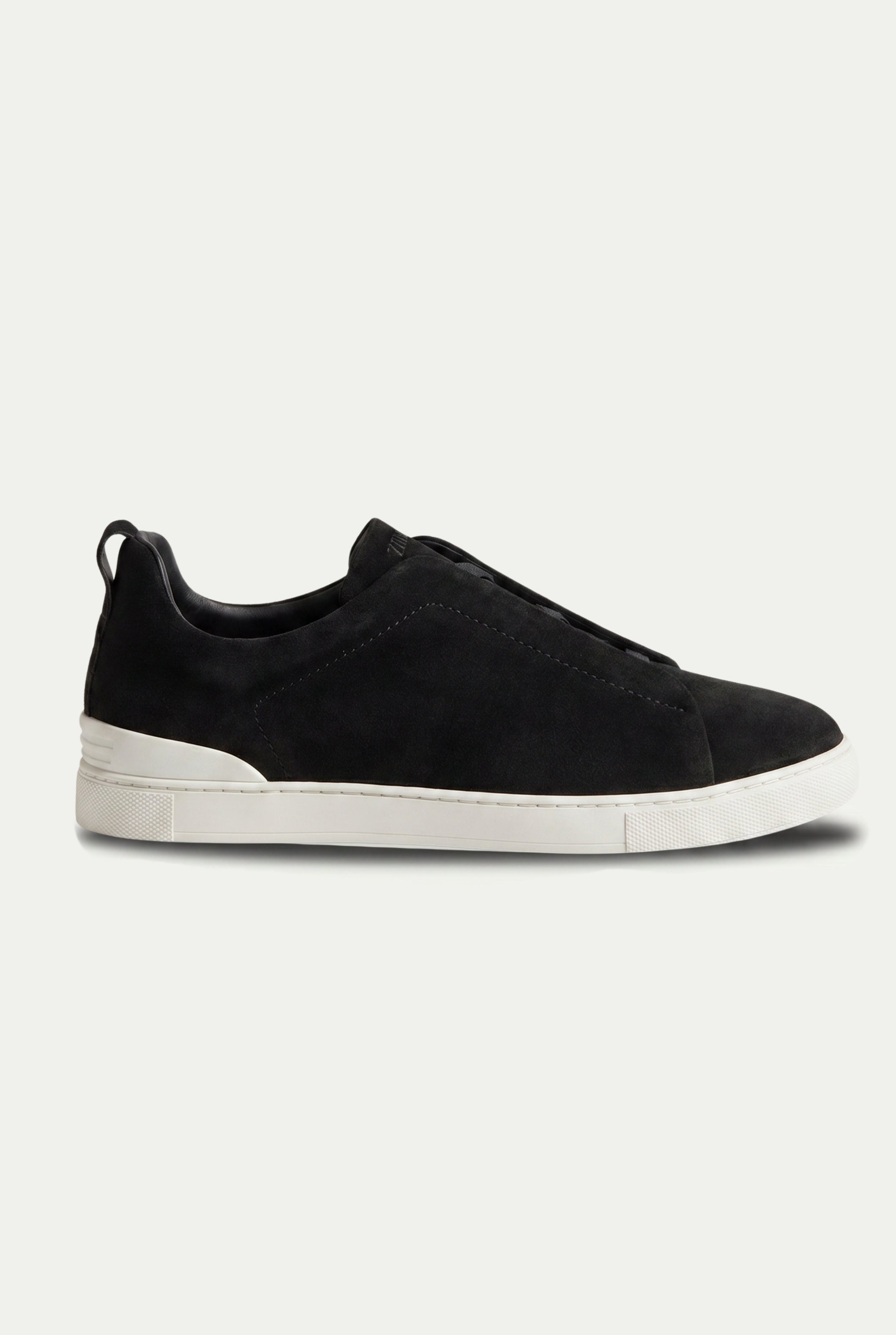 Monaco Suede Triple Stitch Black