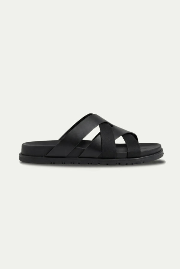 Amalfi Leather Sandal Black
