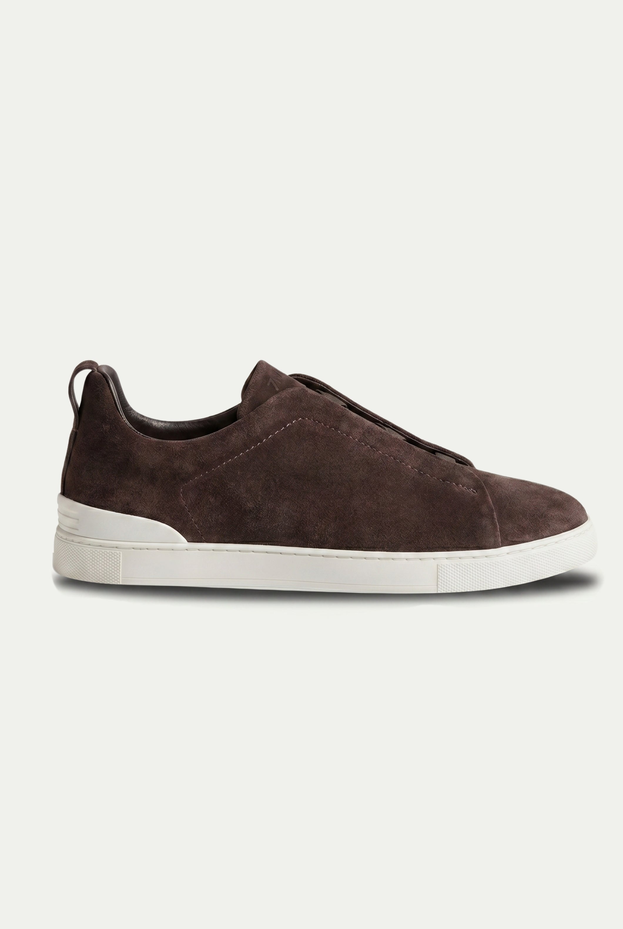 Monaco Suede Triple Stitch Chocolate